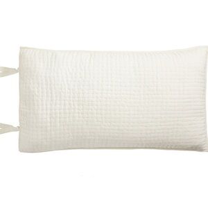 Pottery Barn - Set of two - Pick-Stitch Cotton Linen Quilted Pillow Shams - King